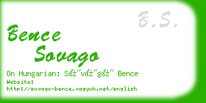 bence sovago business card